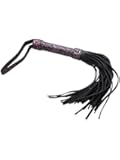 Dejavu Handle Trimmed Whip Sexual Toys Flirt Tools #P1026(Rose Pattern)
