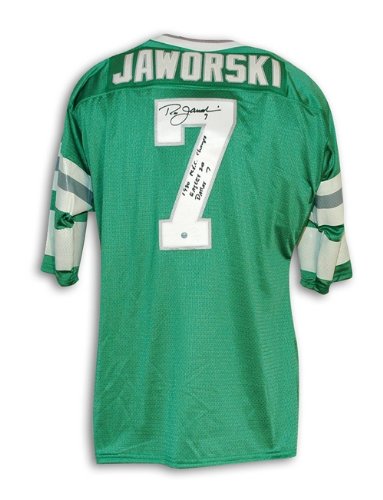Ron Jaworski Autographed/Hand Signed Philadelphia Eagles Green Throwback Jersey Inscribed ''1980 NFC