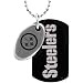 Team Titanium Pittsburgh Steelers Steel & Black Two Piece Dog Tag