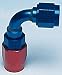 Earl's 809110 Swivel-Seal Blue And Red Anodized Aluminum 90-Degree -10AN Female to -1...