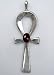 A Beautiful Sterling Silver Ankh with a Genuine Garnet
