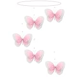 Pink Multi Layered Spiral Butterfly Mobile Decorations - Butterflies Hanging... by Bugs-n-Blooms