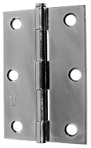 Stanley Hardware 1-Inch Narrow Utility Hinge with Non-Removable Pin, Zinc Plated, 2-Pack #751500