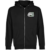 NCAA Eastern Michigan Eagles Black Logo Applique Midweight Full Zip Hoody