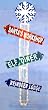 60" Lighted Gel 3D Santa Street Sign Outdoor Yard Art