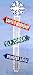60" Lighted Gel 3D Santa Street Sign Outdoor Yard Art