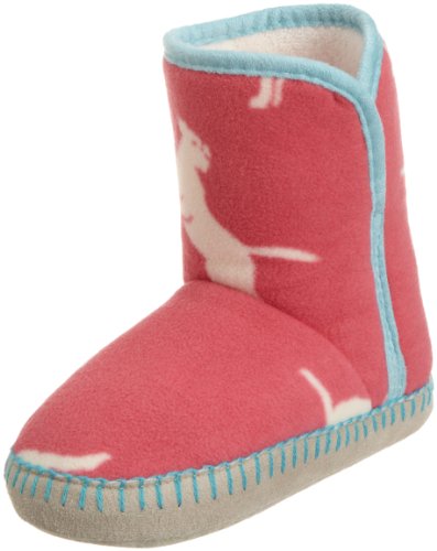 Hatley Girls 2-6x Pink Labs Kids Micro Fleece Slipper
