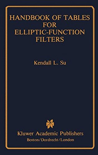 Handbook of Tables for Elliptic-Function Filters (Developments in Nuclear Medicine; 17)