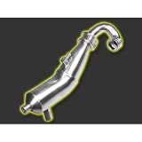 One Piece Exhaust Pipe St Curvd:Tmaxx2.5w/OS18 Eng