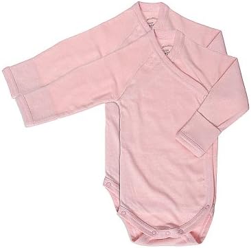 giggle Better Basics Long-Sleeve Baby Body - Set of 2 (Organic Cotton) (0-3M, Pink)