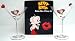 Betty Boop Heart & Kisses Martini Glasses Set