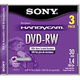Cheap Sony DVD-RW Rewritable DVD Camcorder Media (30min. 1.4GB Single-sided 8cm Discs) - 4 Pack