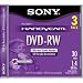 Sony DVD-RW Rewritable DVD Camcorder Media (30min. 1.4GB Single-sided 8cm Discs) - 4 Pack