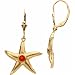 Genuine Mexican Fire Opal Starfish Earring