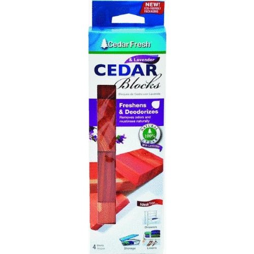 :CedarFresh Cedar with Lavender Blocks, Set of 4