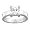 Personalized Sterling Silver Square CZ Engraved Engagement Ring - 6