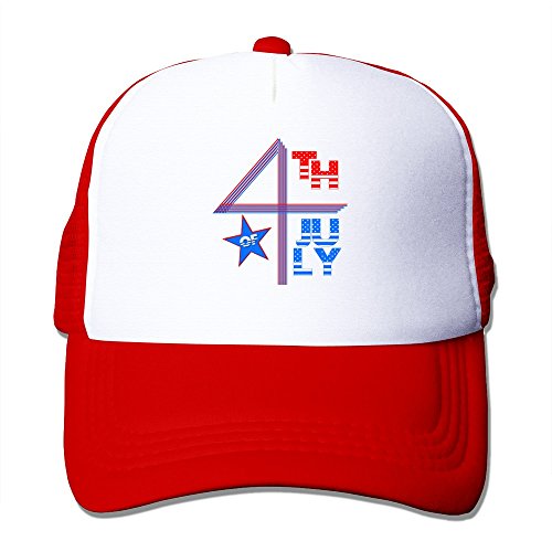 Donny Independence Day 4th July Custom Running Cap Lightweight Mesh Flexfit Red