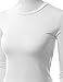 Doublju Basic Long Sleeve Crop Top for Women with Plus Size White Large