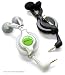 miniBuds - Retractable Headphones (Black, 2.5mm (3/32 inch))