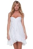 An Elan Usa Pretty Short Dress w/ Diagonal Ruffles (LG518)