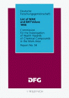 List of MAK and BAT Values 1998: Maximum Concentrations and Biological Tolerance Values at the Workplace, Report No. 34