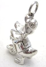 Welded Bliss Sterling 925 Silver Duck Playing Saxaphone Large Charm or Pendant. WBC1054