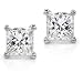 1/4ctw Diamond Princess Stud Earrings (HI/SI) in 14K White Gold