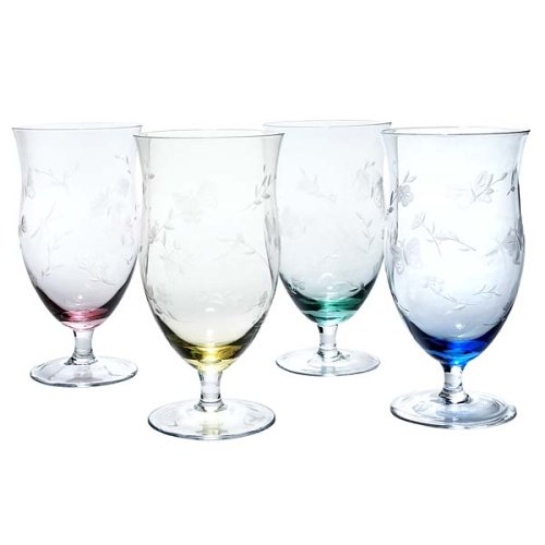 Childrens Toyshop  Kitchen & Housewares : Lenox Butterfly Meadow Multi-Colored All Purpose Glasses, Set of 4