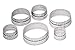 husMait Stainless Steel Cookie Cutters - Set of 6 Premium Kitchen Cookie Cutters for Baking Cookies, Donuts and Pastries