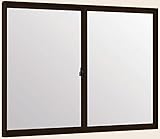 トステム インプラス 引き違窓 2枚建 複層ガラス 幅1001～1500mm×高1401～1900mm 透明3mm+Low-Eクリア透明3mmガラス 枠色：ショコラーデG オーダー商品