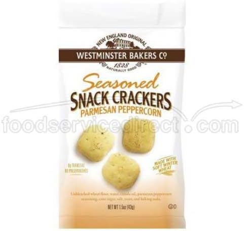 Westminster Bakers Crackers, Parmesan Peppercorn, 1.5 Ounce (Pack of 24)