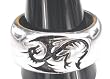 Cool Dragon Print Pattern Symbol Pewter Ring