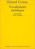 Revue Presses universitaires de France - PUF  / Vocabulaire juridique