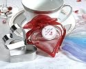 Cookie Cutter Cut Out for Each Other Heart in Heart Shaped Organza Bag White (24 per order) Wedding Favors