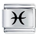 Pisces Symbol Italian Charms Bracelet Link