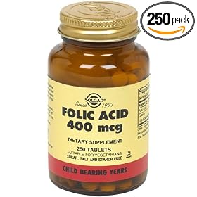 Solgar - Folic Acid, 400 mcg, 250 tablets