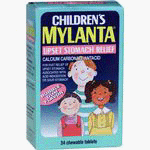 Digestion & Nausea Relief and Treatment Products item: Childrens Mylanta Upset Stomach Relief Chewable Tablets, Bubble Gum Flavor - 24 Tablets