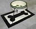 Melia Raised Wrought Iron SINGLE Dog Feeder - Straight Leg - LARGE
