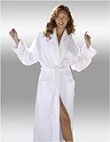 White Terry Velour Bathrobe 100% Cotton, Full Length 51 Inches