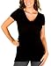 Caramel Cantina 2 Pack Lightweight Maternity V-Necks (X-Large, 2PK:Ivory/Black)