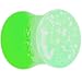 0 Gauge Green Neon Glitter Saddle Plug