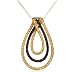 Yellow Gold Overlay Sterling Silver Cubic Zirconia Pendant, 18"