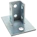 Morris Products 17450 Post Base Single Channel, 2 Hole, Standard, 3-1/2" Channel