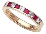 0.90 cttw Ruby Anniversary Ring / Band by Karina B(tm) - Platinum, 18kt White or Yellow Gold