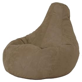 Gilda � Gaming Beanbag Bean Bag Recliner Faux Suede BROWN Chair