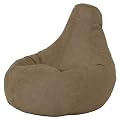 Gilda � Gaming Beanbag Bean Bag Recliner Faux Suede BROWN Chair