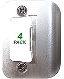 4-Pack GATOR Door Latch Restorer - Strike Plate (Satin Nickel)