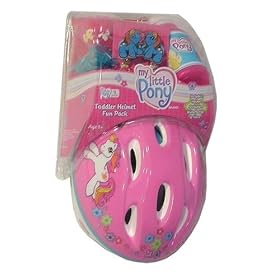 My Little Pony Toddler Bicycle Helmet, Horn, Streamers, and Water Bottle Fun Pack by Bicycles
