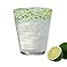 Artland Mingle Double Old Fashioned Glasses, Green Rim, Set of 4
