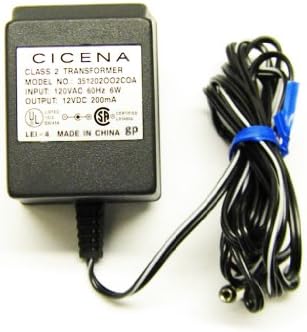 AC-DC ADAPTER 12VOLTS DC @ 200mA 2.1mm RIGHT ANGLED POWER PLUG WITH POSITIVE CENTER